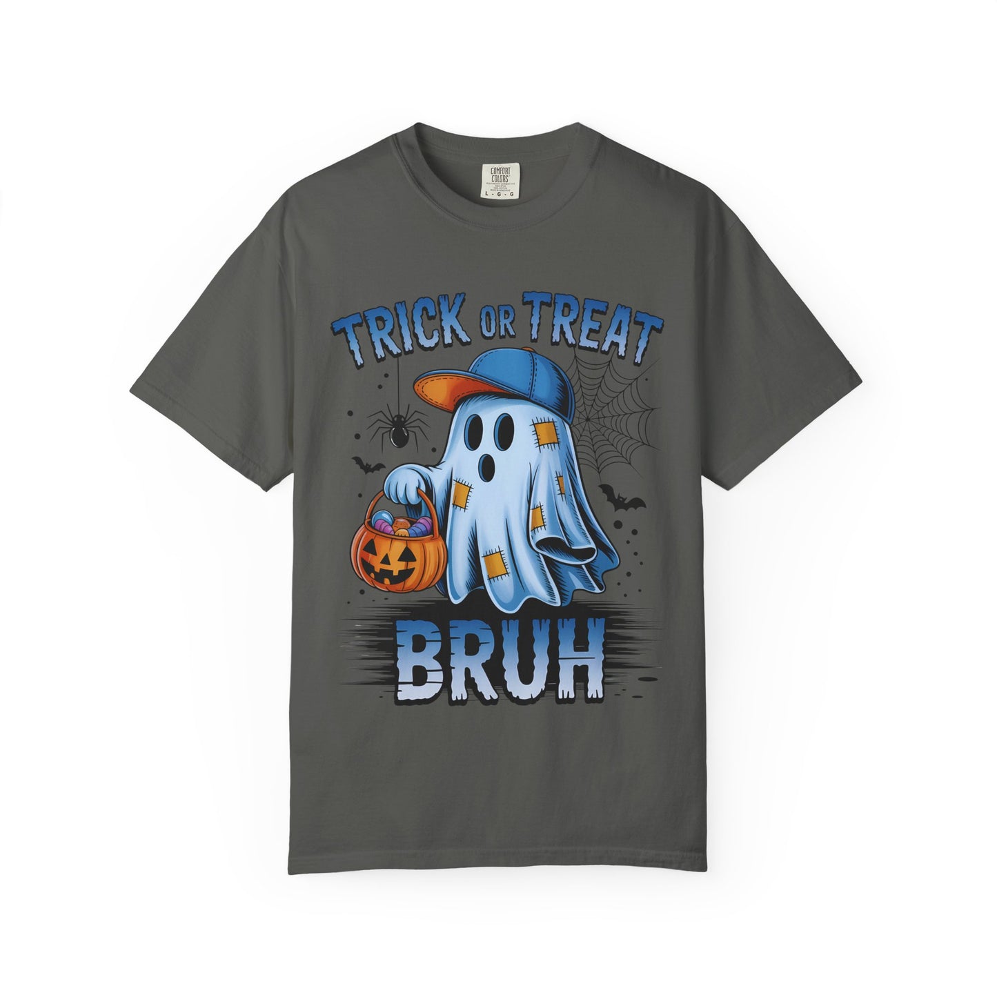 Halloween Ghost T-Shirt, Unisex Garment-Dyed Tee, Trick or Treat Shirt, Spooky Season Apparel, Fun Halloween Outfit