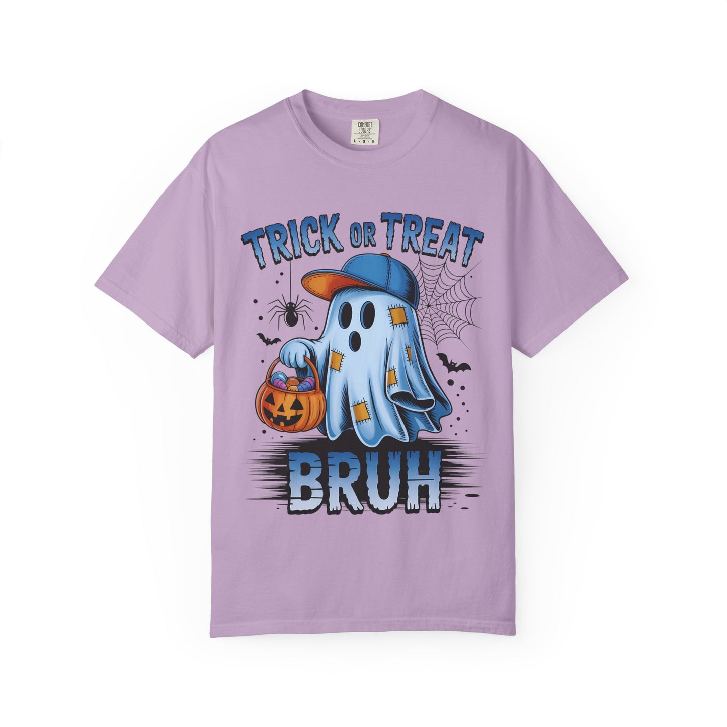 Halloween Ghost T-Shirt, Unisex Garment-Dyed Tee, Trick or Treat Shirt, Spooky Season Apparel, Fun Halloween Outfit