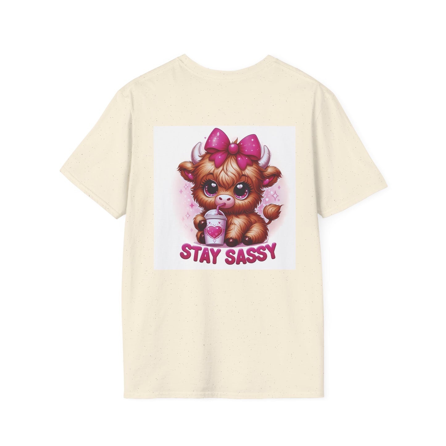 Playful Cow T-Shirt: Quirky Gift for Coffee Lovers, Cute Fashion, Casual Wear, Cow-Themed Apparel, Humorous Gift Idea