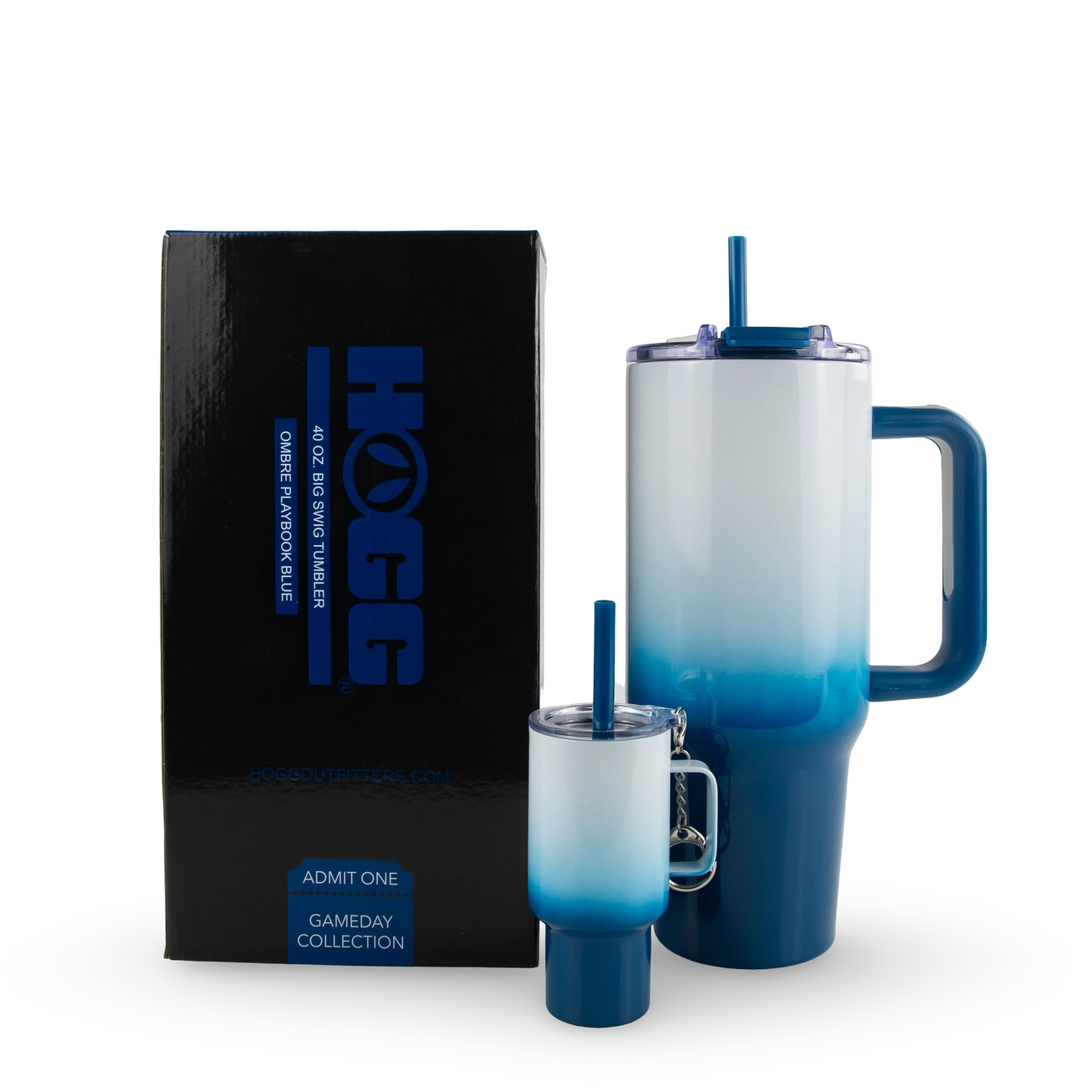 Custom 40oz Big Swig Ombre Tumbler with Handle, Matching Straw, Lockable Flip-Sip Screw-On Lid + Personalised Mini Tumbler Keychain Set β Stainless Steel, Insulated, Non-Spill, Non-Slip
