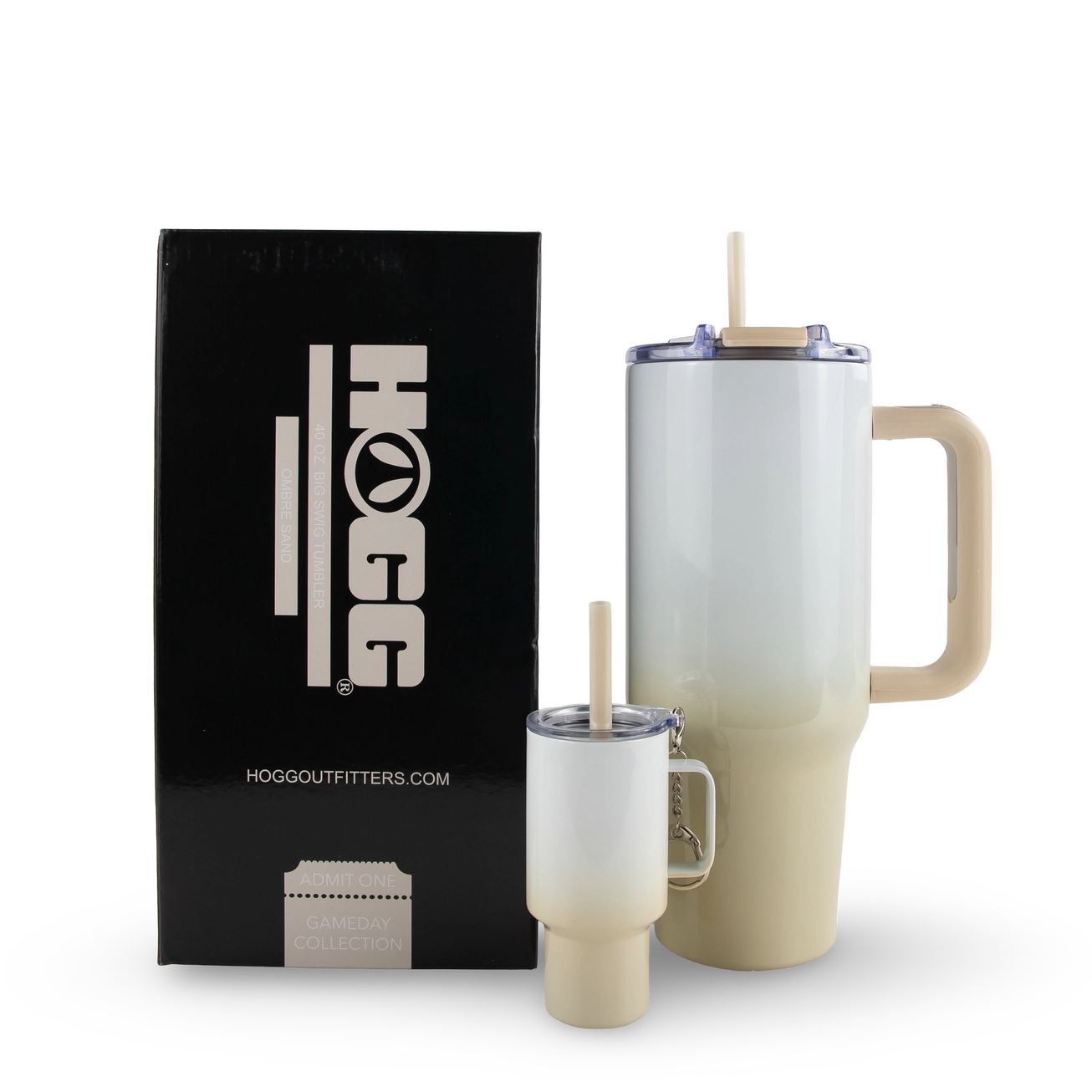 Custom 40oz Big Swig Ombre Tumbler with Handle, Matching Straw, Lockable Flip-Sip Screw-On Lid + Personalised Mini Tumbler Keychain Set β Stainless Steel, Insulated, Non-Spill, Non-Slip