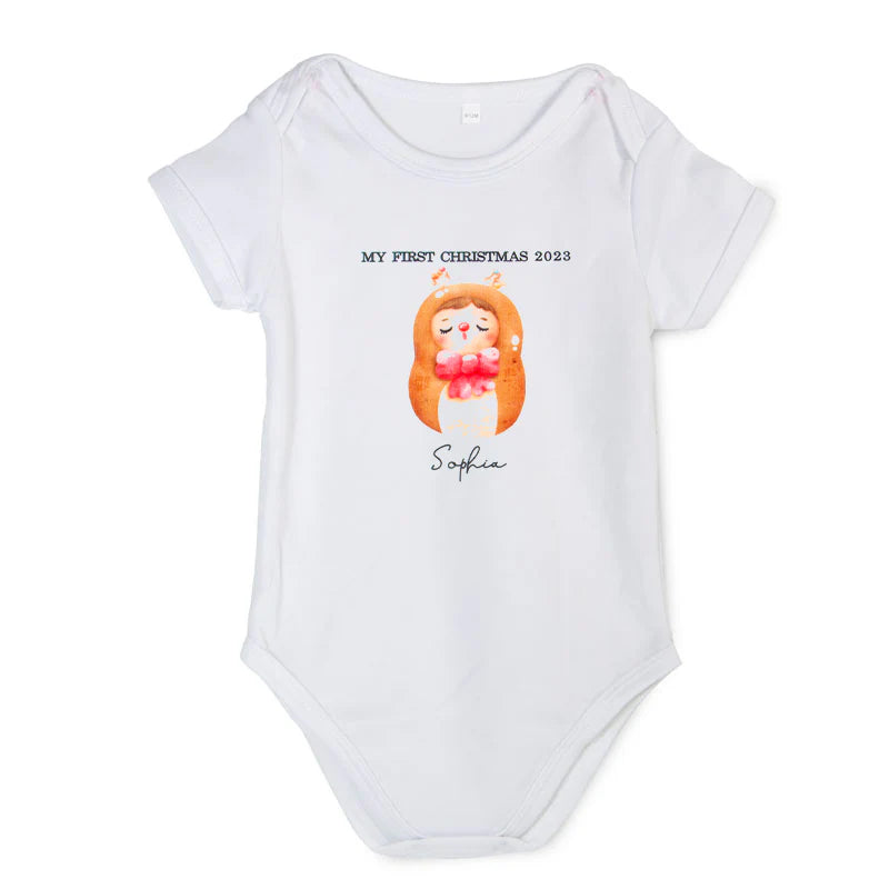 Personalised Short-Sleeved Baby Onesie ā 100% Polyester, Perfect for Vibrant Custom Prints ā Multiple Sizes