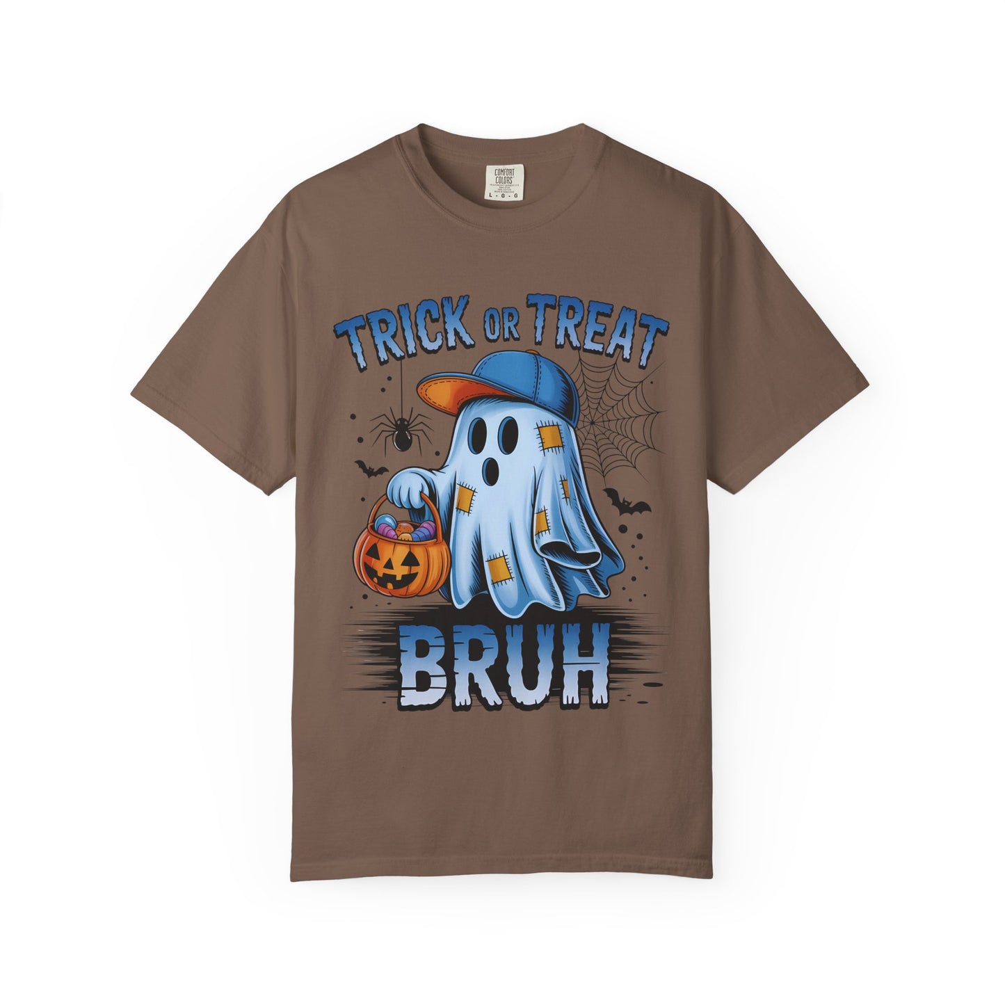 Halloween Ghost T-Shirt, Unisex Garment-Dyed Tee, Trick or Treat Shirt, Spooky Season Apparel, Fun Halloween Outfit