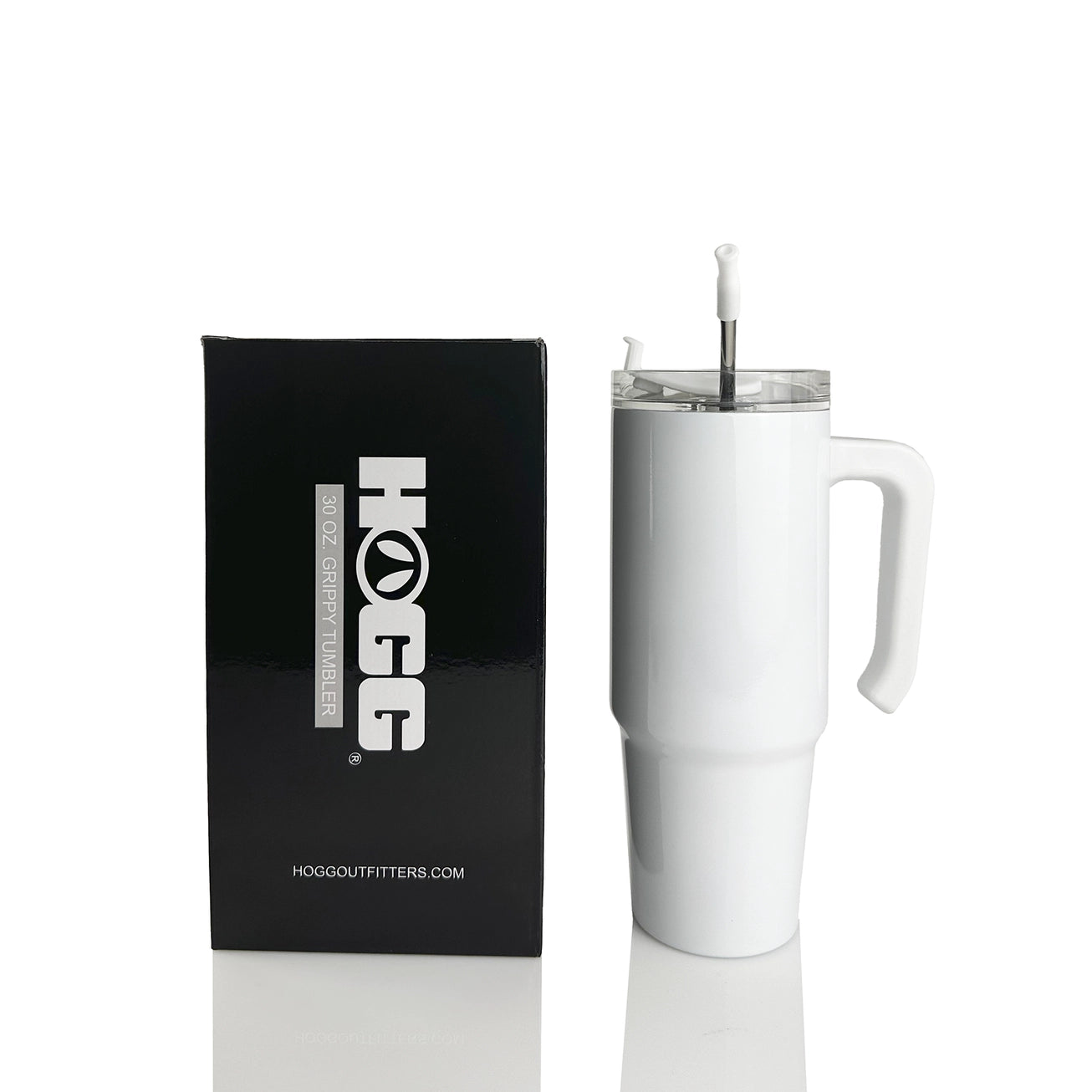 Custom 30oz Grippy Tumbler – Personalised Stainless Steel Travel Mug with Handle, Non-Spill Screw-On Lid, Straw & Non-Slip Base – Double-Wall Insulated Cup