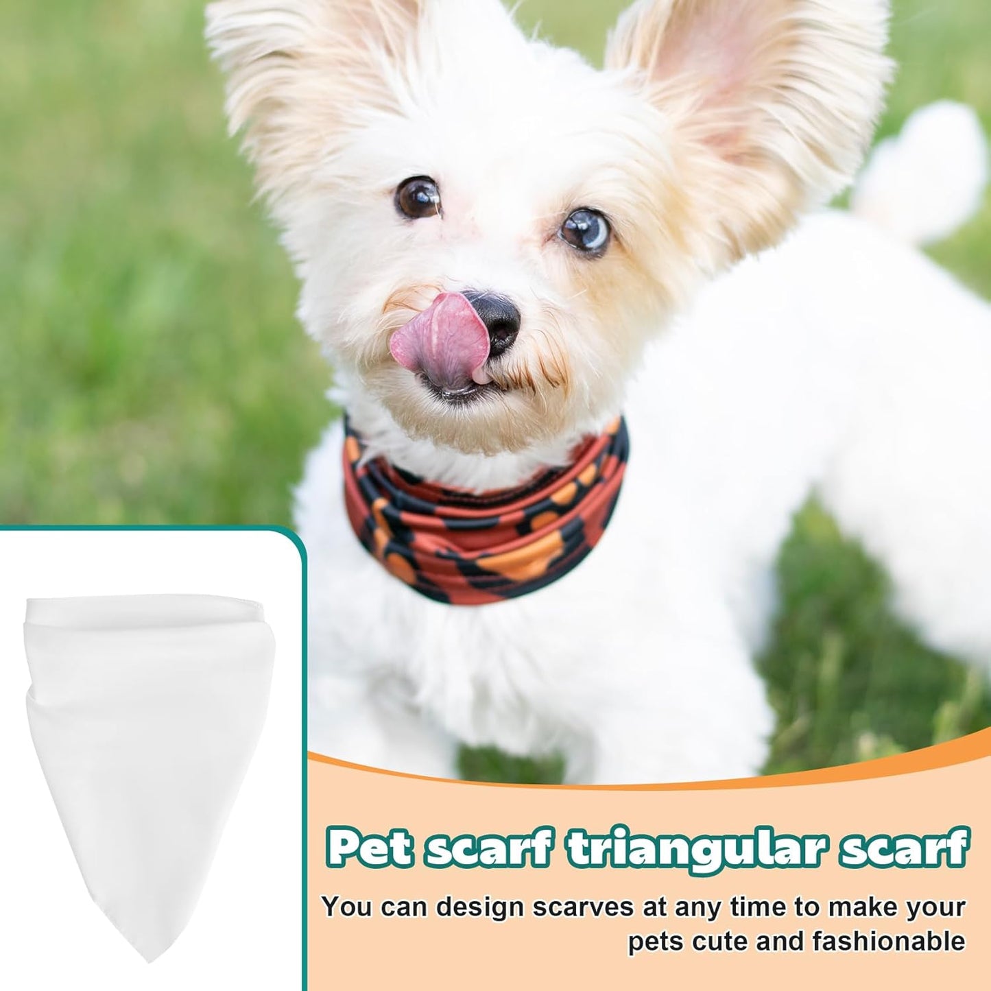 Personalised Dog Bandana – Custom Printed Pet Scarf with Full-Colour Sublimation Design