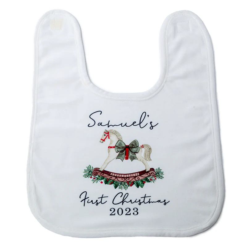 Personalised Baby Bib ā Soft, Durable & Custom Printed ā Perfect Keepsake Gift