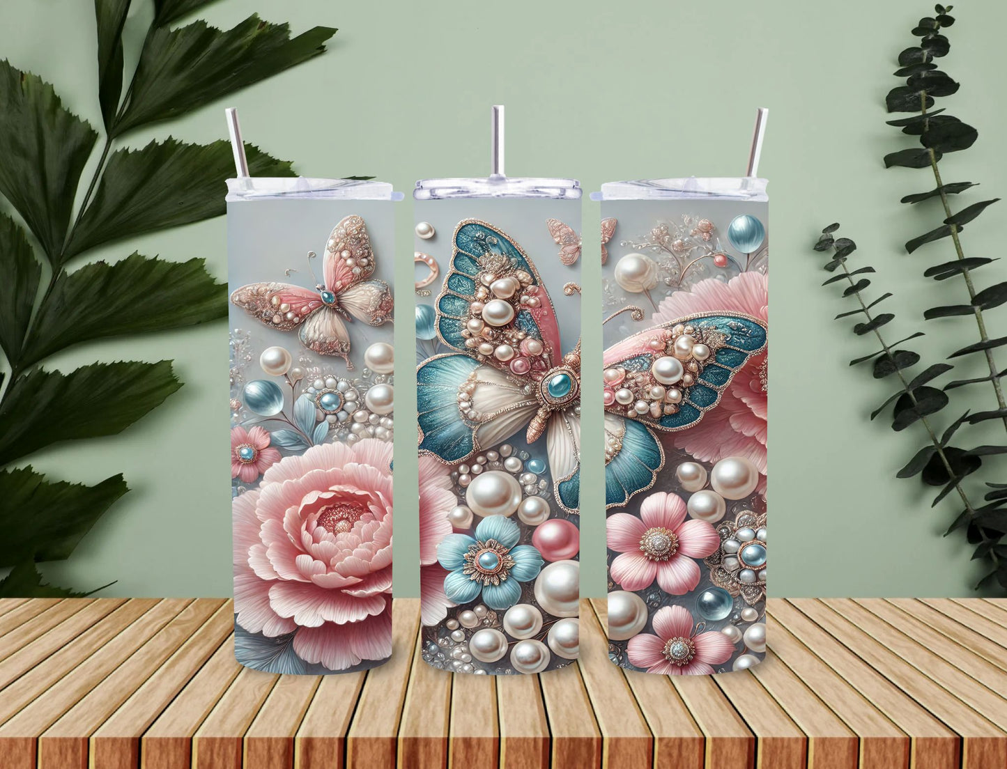 Personalised 20oz / 30oz Hot & Cold Tumbler – Custom Printed Leak-Proof Insulated Cup with Metal Straw & Cleaning Brush