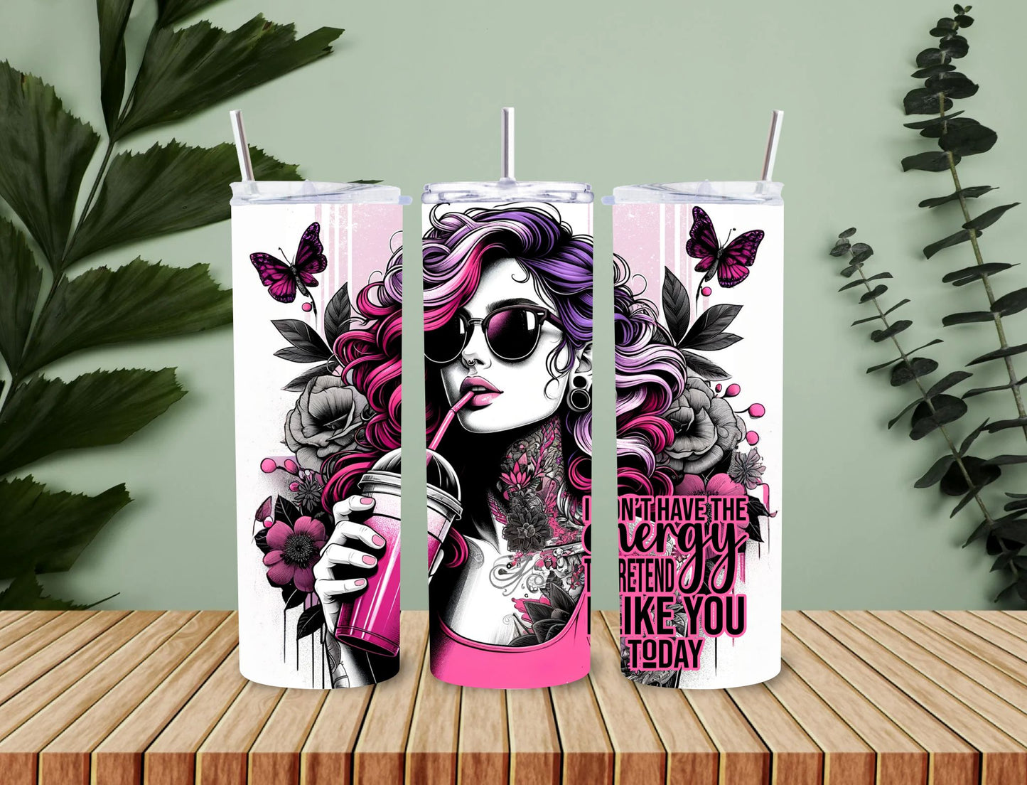 Personalised 20oz / 30oz Hot & Cold Tumbler – Custom Printed Leak-Proof Insulated Cup with Metal Straw & Cleaning Brush