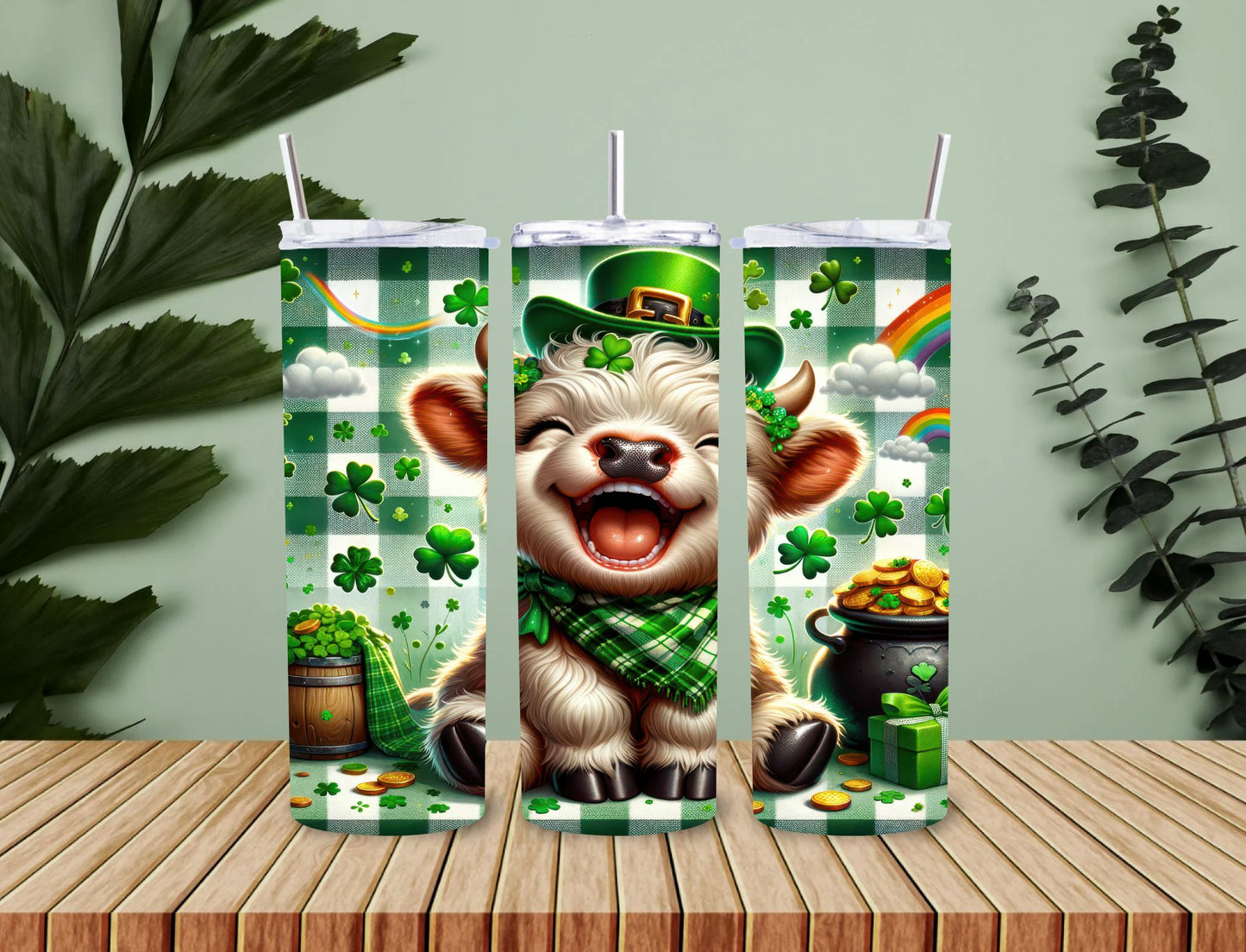 Personalised 20oz / 30oz Hot & Cold Tumbler – Custom Printed Leak-Proof Insulated Cup with Metal Straw & Cleaning Brush