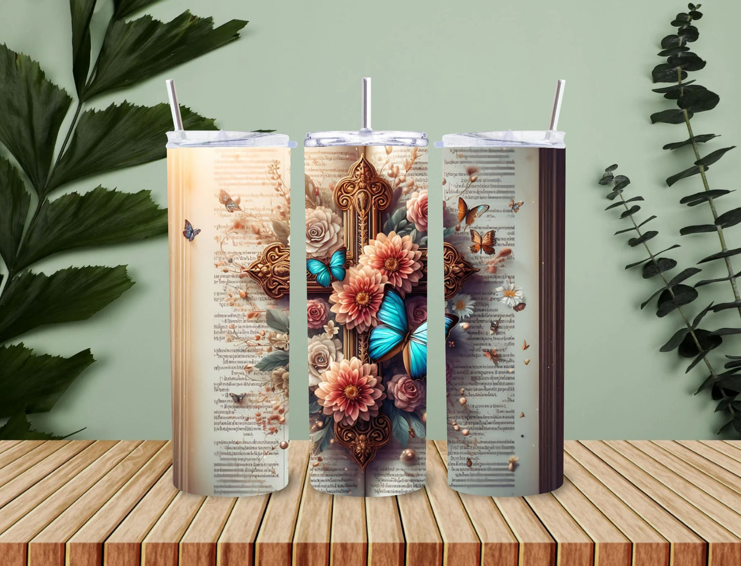 Personalised 20oz / 30oz Hot & Cold Tumbler – Custom Printed Leak-Proof Insulated Cup with Metal Straw & Cleaning Brush