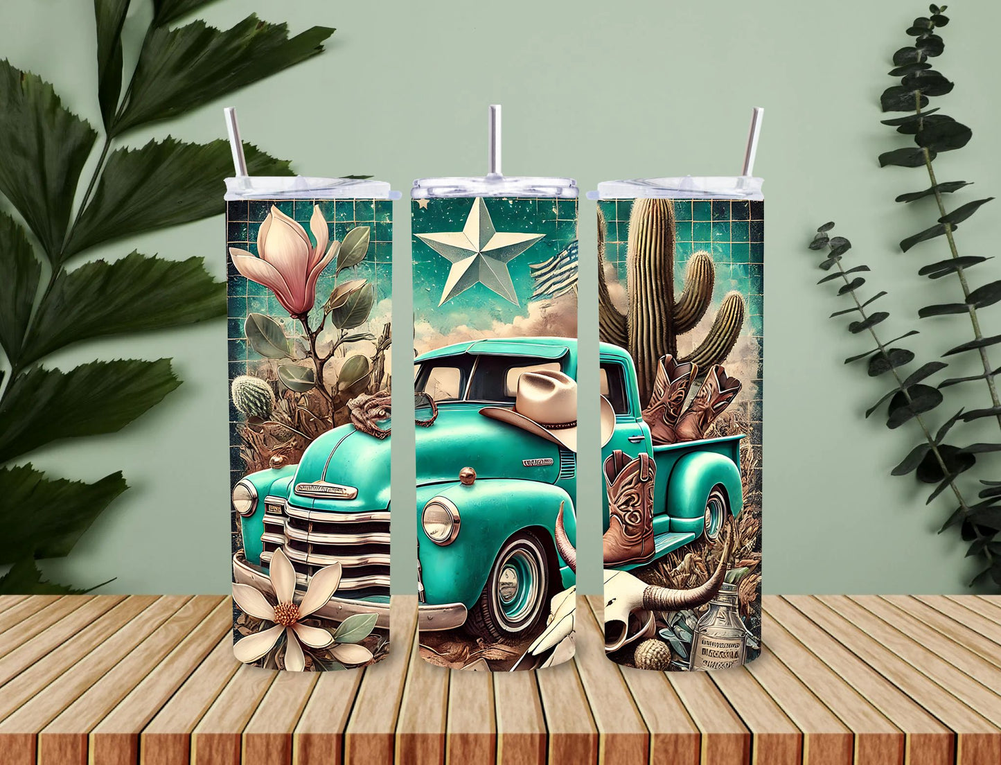 Personalised 20oz / 30oz Hot & Cold Tumbler – Custom Printed Leak-Proof Insulated Cup with Metal Straw & Cleaning Brush