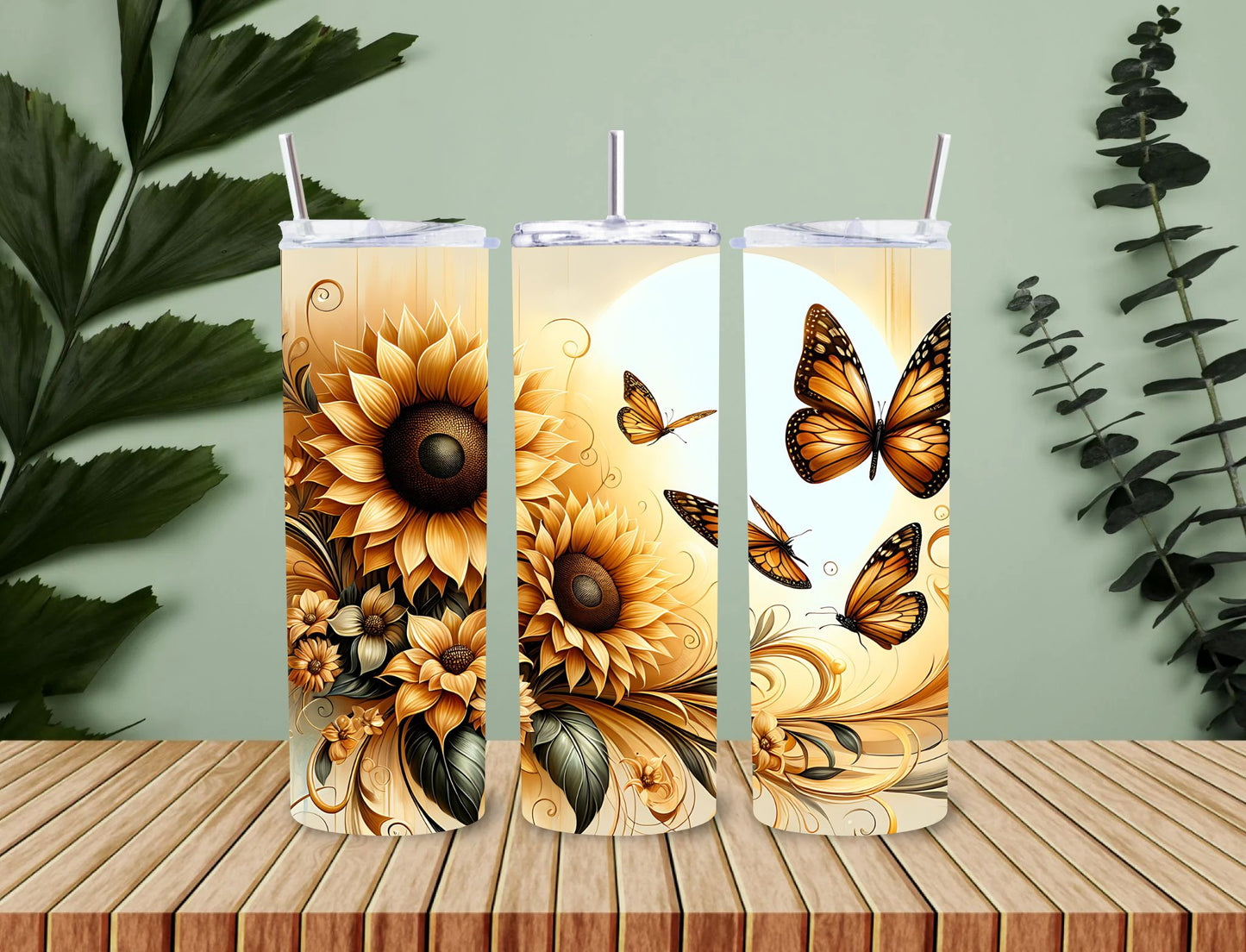 Personalised 20oz / 30oz Hot & Cold Tumbler – Custom Printed Leak-Proof Insulated Cup with Metal Straw & Cleaning Brush