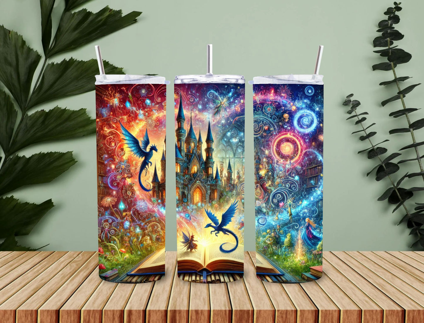 Personalised 20oz / 30oz Hot & Cold Tumbler – Custom Printed Leak-Proof Insulated Cup with Metal Straw & Cleaning Brush