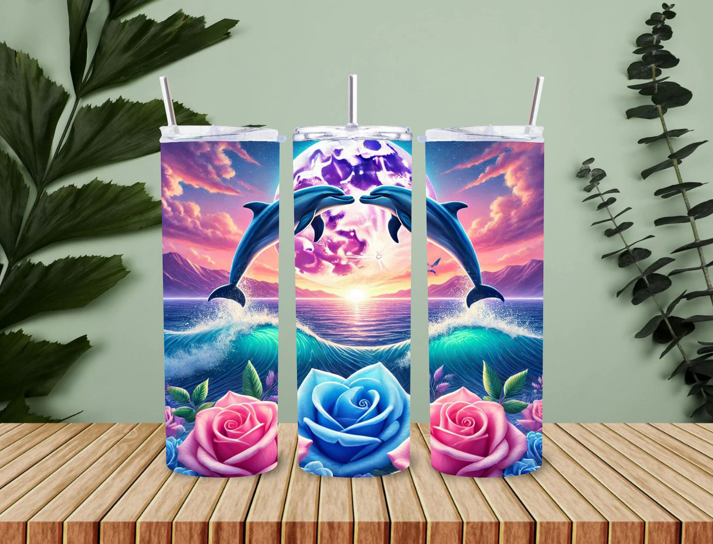 Personalised 20oz / 30oz Hot & Cold Tumbler – Custom Printed Leak-Proof Insulated Cup with Metal Straw & Cleaning Brush