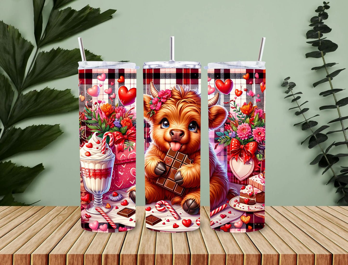 Personalised 20oz / 30oz Hot & Cold Tumbler – Custom Printed Leak-Proof Insulated Cup with Metal Straw & Cleaning Brush