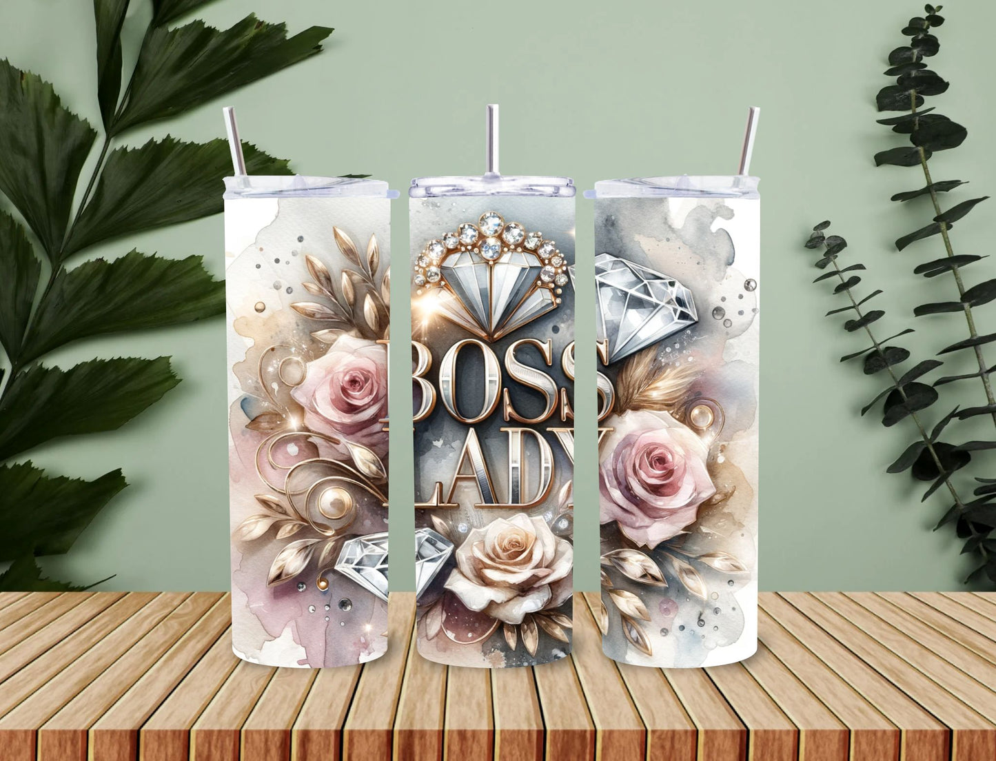 Personalised 20oz / 30oz Hot & Cold Tumbler – Custom Printed Leak-Proof Insulated Cup with Metal Straw & Cleaning Brush