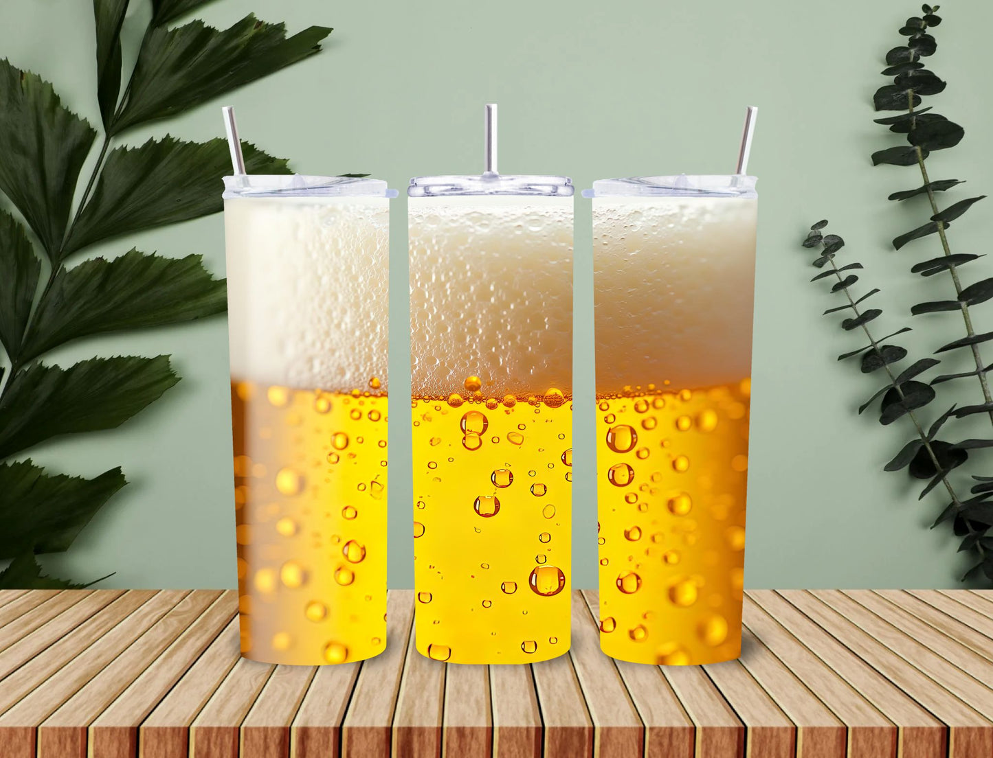 Personalised 20oz / 30oz Hot & Cold Tumbler – Custom Printed Leak-Proof Insulated Cup with Metal Straw & Cleaning Brush