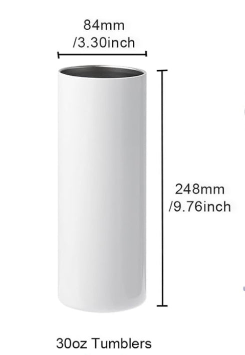 Personalised 20oz / 30oz Hot & Cold Tumbler – Custom Printed Leak-Proof Insulated Cup with Metal Straw & Cleaning Brush