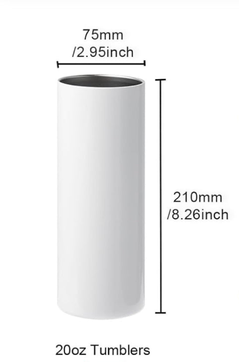 Personalised 20oz / 30oz Hot & Cold Tumbler – Custom Printed Leak-Proof Insulated Cup with Metal Straw & Cleaning Brush
