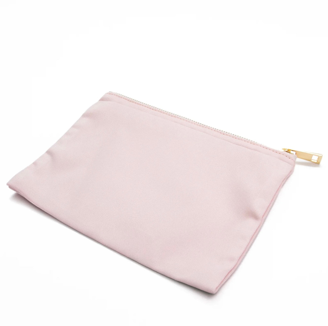 Personalised Makeup Bag – Custom Printed 23x17 cm Canvas & Polyester Bag with Gold Zip – Bride & Bridesmaid Gift, Party Favour, or Pencil Case