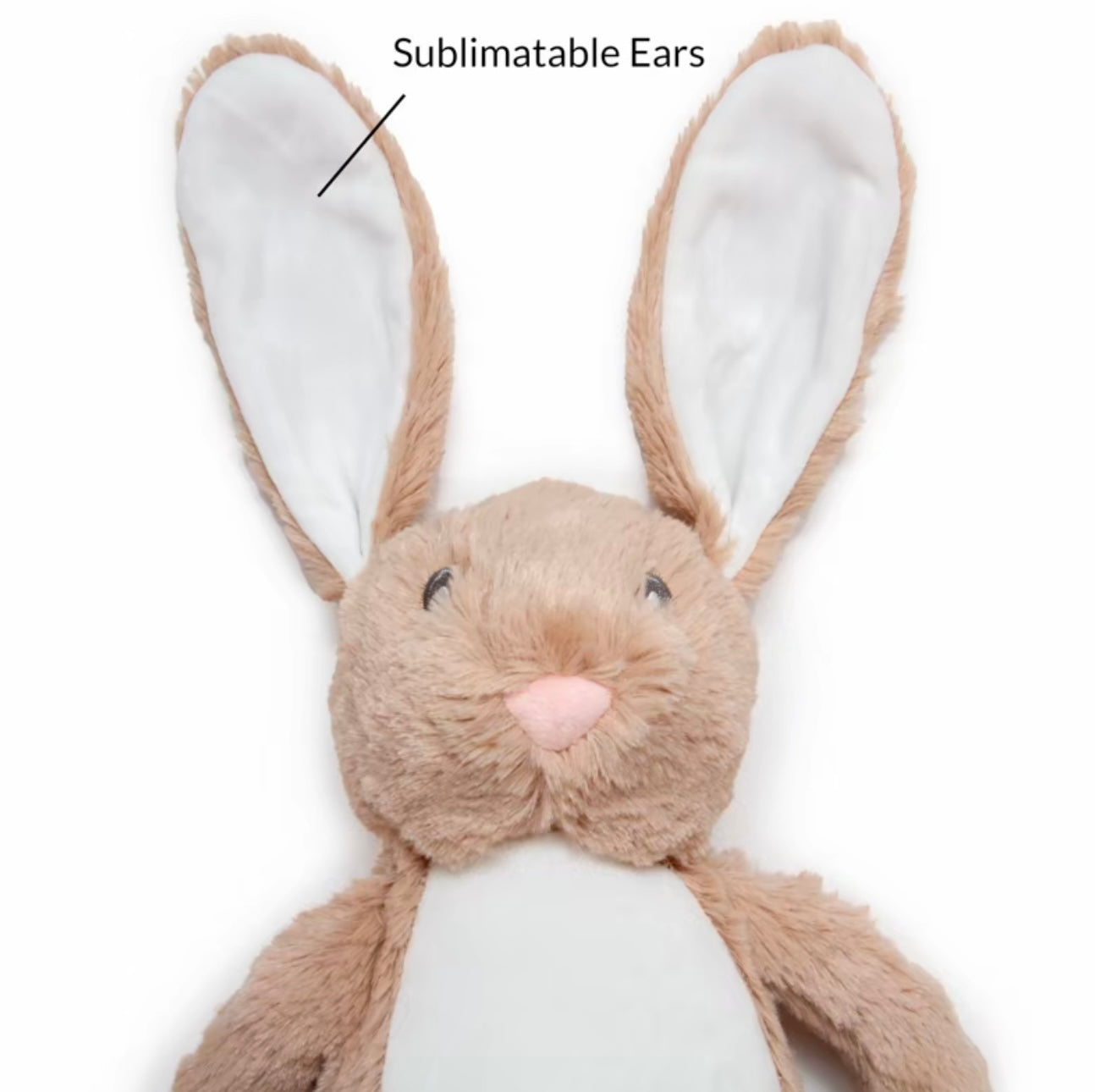 Personalised Rabbit Plush Toy – Custom Printed Soft Toy with Printable Ears, Feet & Belly – 100% Polyester – CE & UK Certified