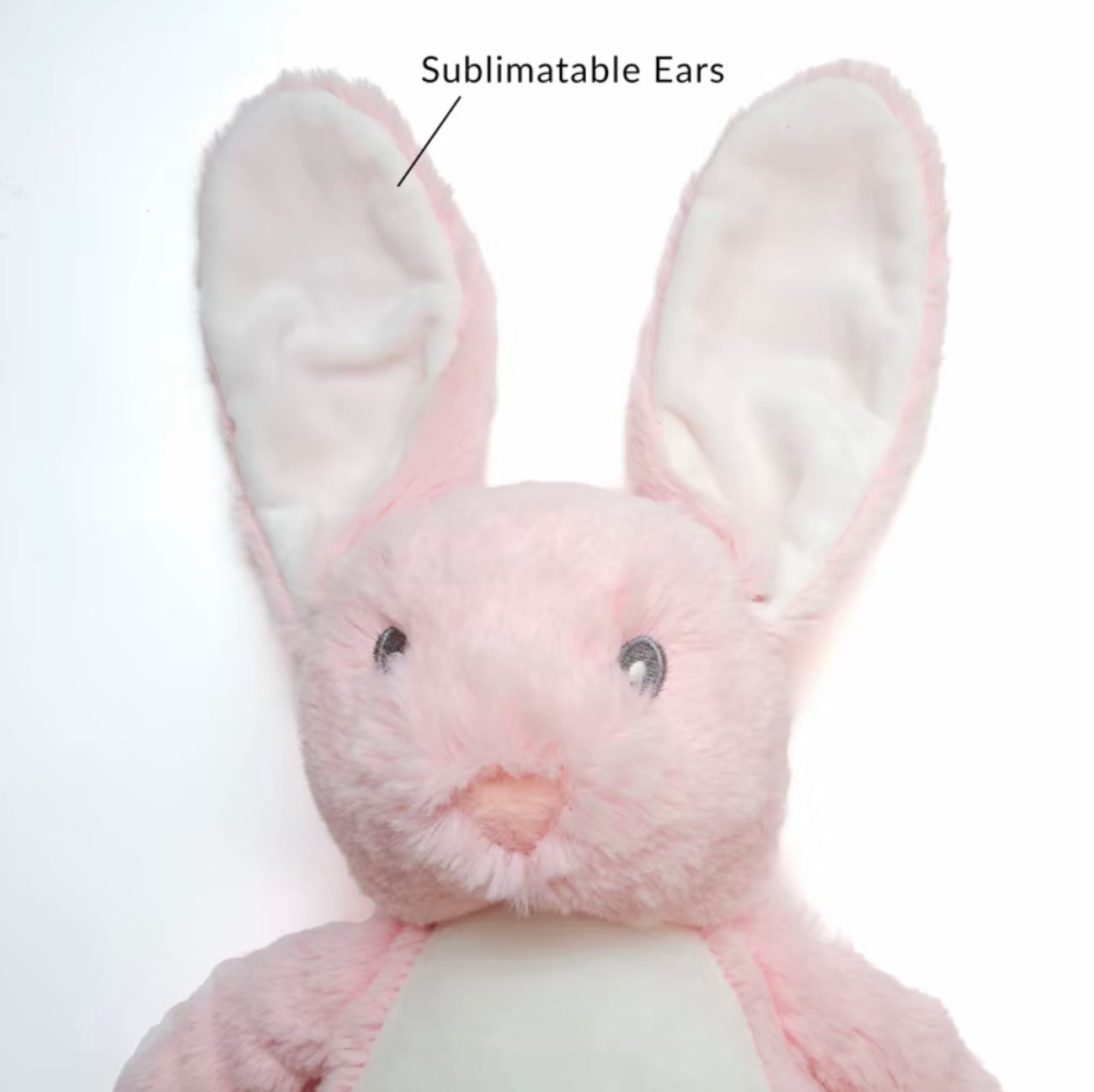 Personalised Rabbit Plush Toy – Custom Printed Soft Toy with Printable Ears, Feet & Belly – 100% Polyester – CE & UK Certified