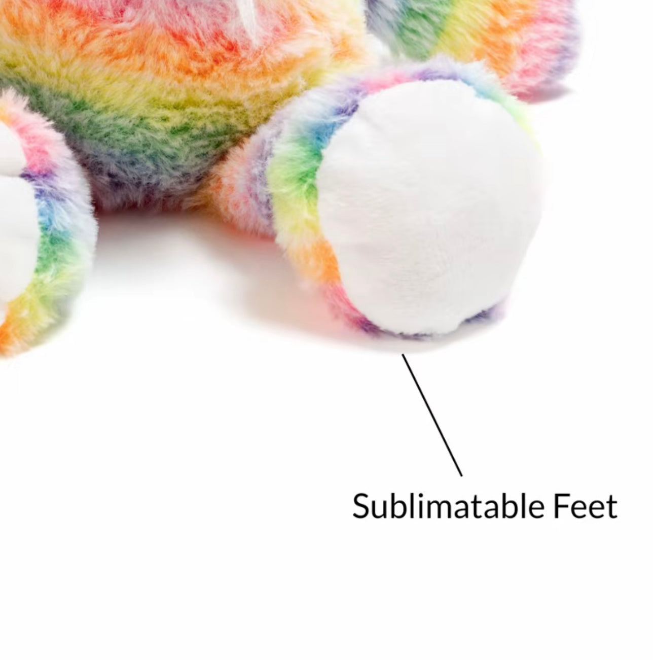 Personalised Unicorn Plush Toy – Custom Printed Belly – Soft Cuddly Unicorn in Pink or Rainbow – CE & UK Certified – 100% Polyester