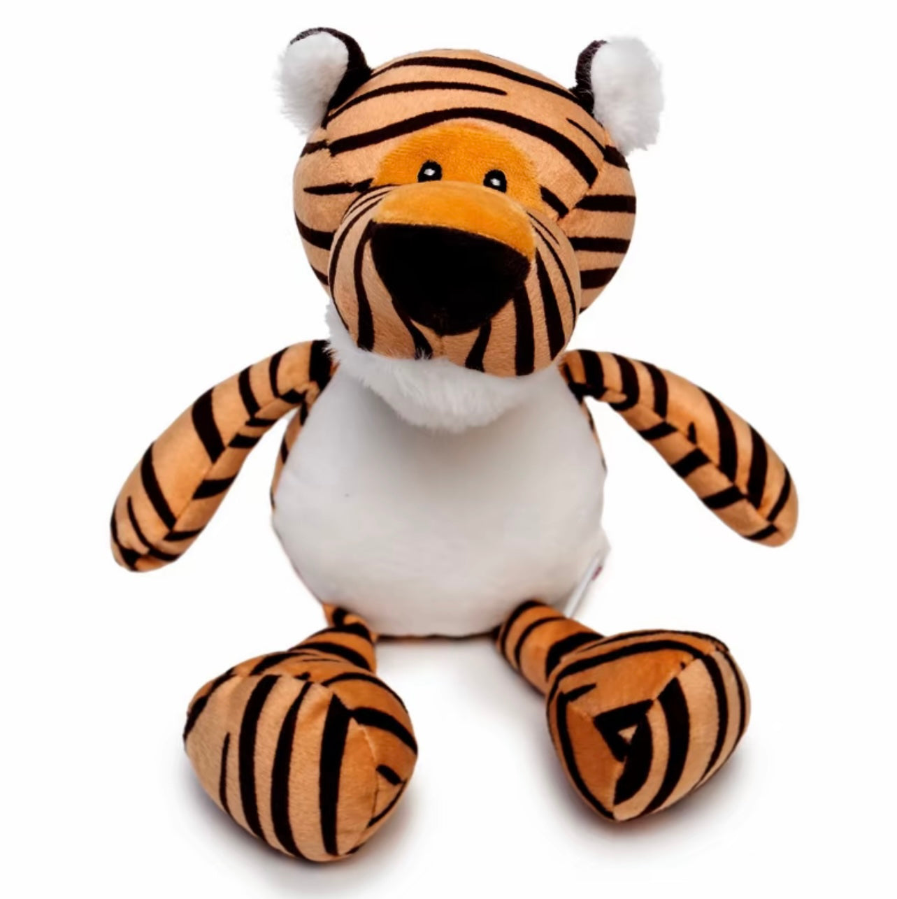 Personalised Tiger Plush Toy β Custom Printed Belly β Soft Jungle Animal Keepsake β CE & UK Certified