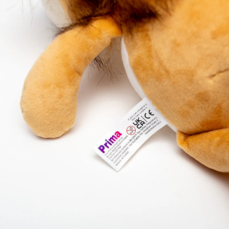 Personalised Lion Plush Toy β Custom Printed Belly β Soft Safari Keepsake β CE & UK Certified
