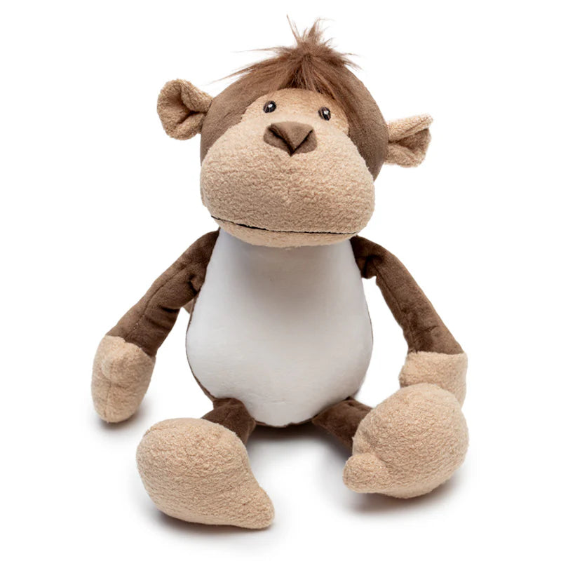 Personalised Monkey Plush Toy β Custom Printed Belly β Soft Jungle Keepsake β CE & UK Certified