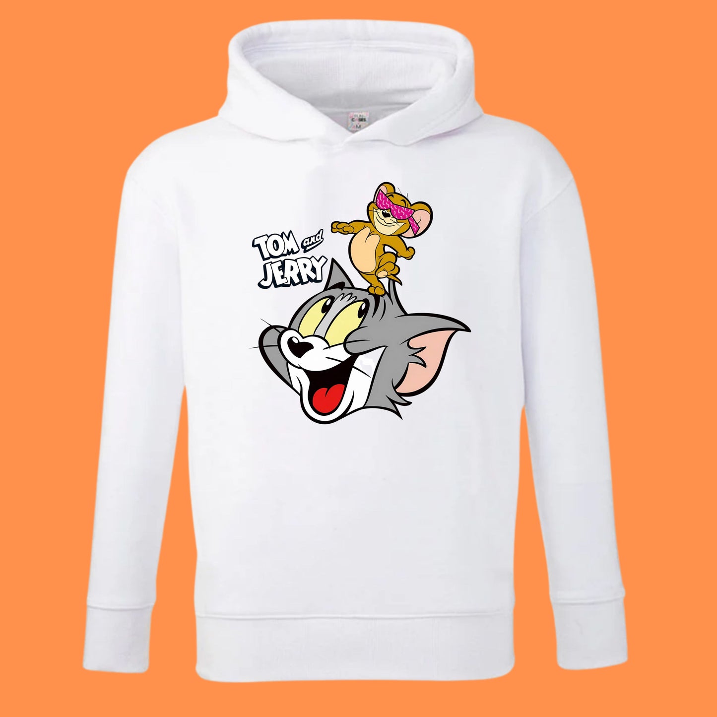 Personalized Kids' Hoodie – Custom Printed White 100% Polyester (Ages 7–14)
