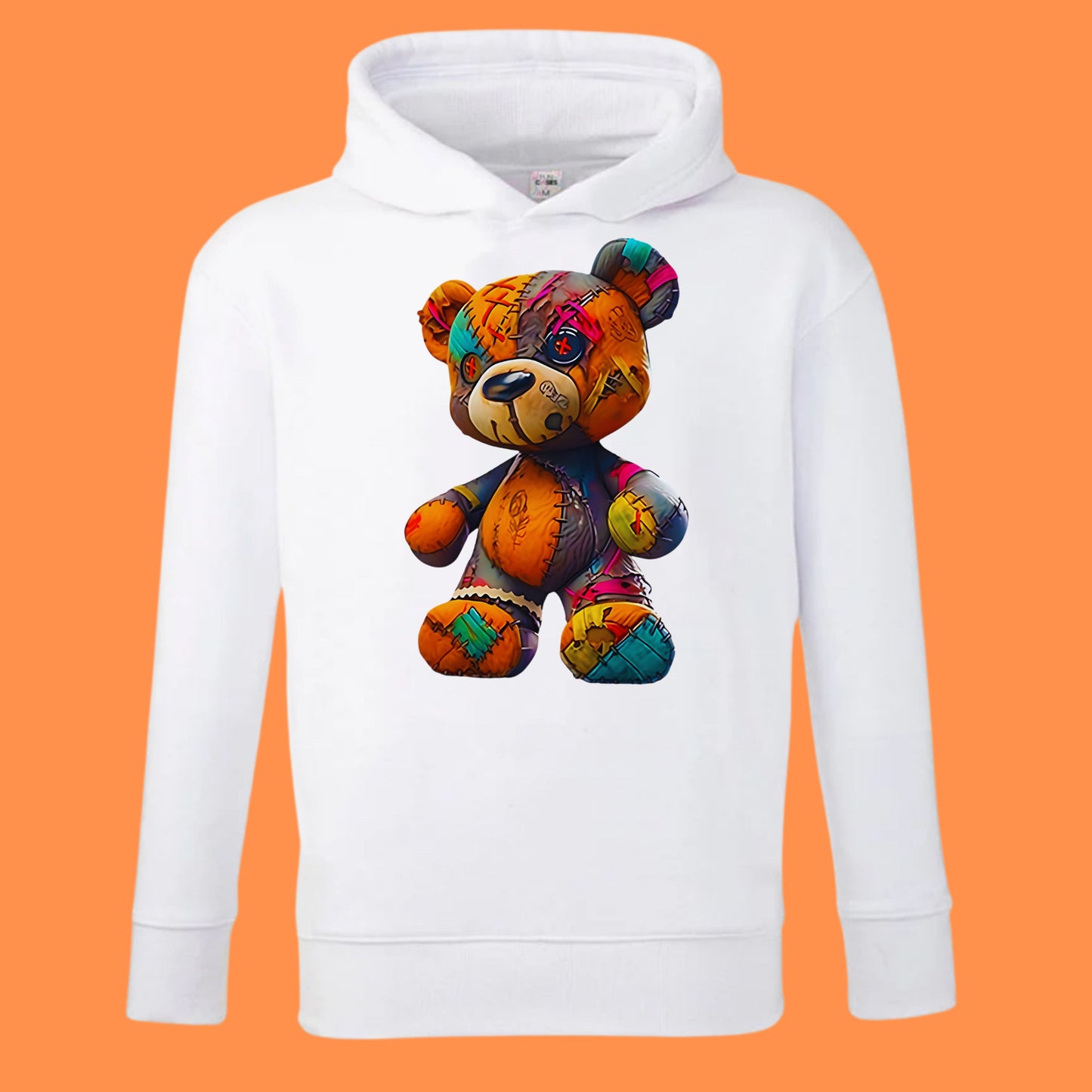 Personalized Kids' Hoodie – Custom Printed White 100% Polyester (Ages 7–14)