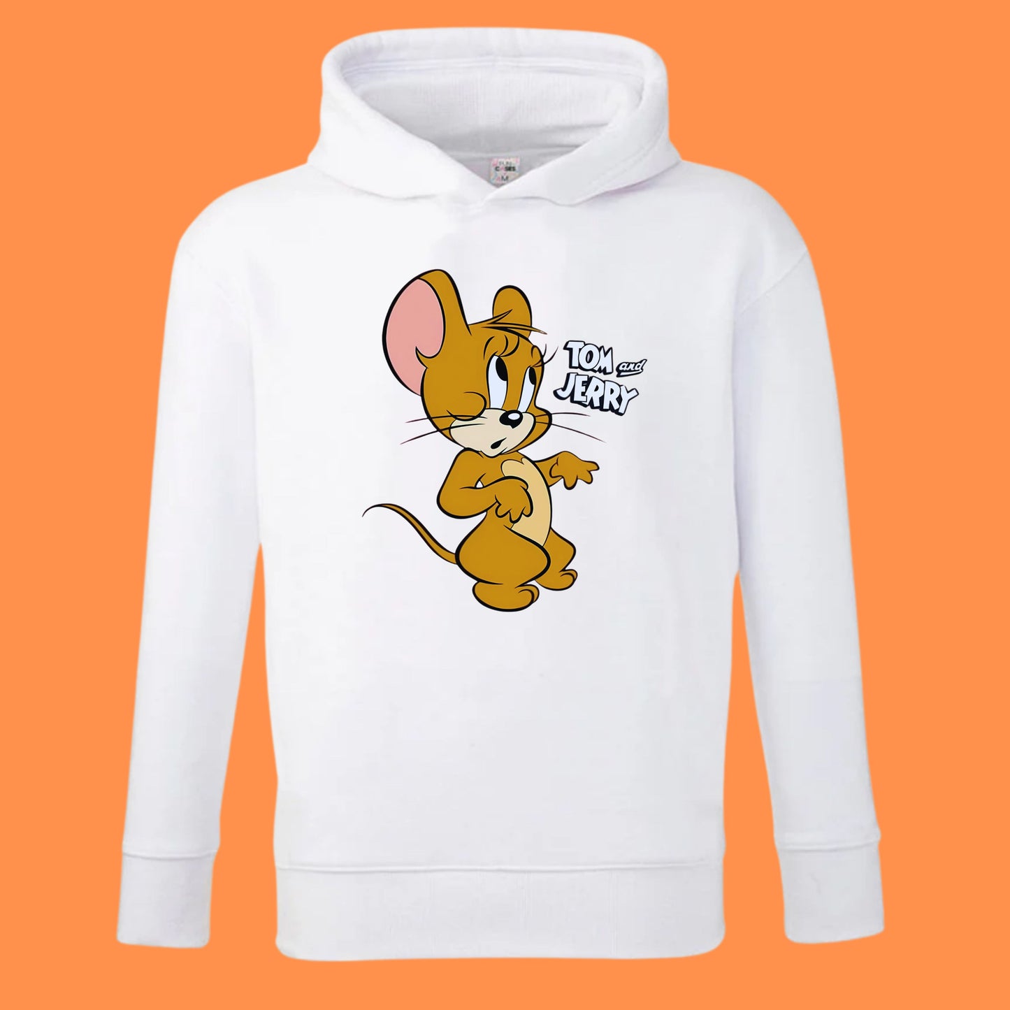 Personalized Kids' Hoodie – Custom Printed White 100% Polyester (Ages 7–14)