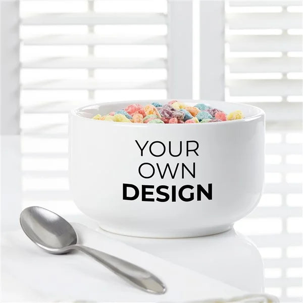Personalised Ceramic Soup Bowl – Custom Printed, Durable & Stylish – 8cm Height, 13cm Diameter