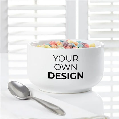 Personalised Ceramic Soup Bowl – Custom Printed, Durable & Stylish – 8cm Height, 13cm Diameter
