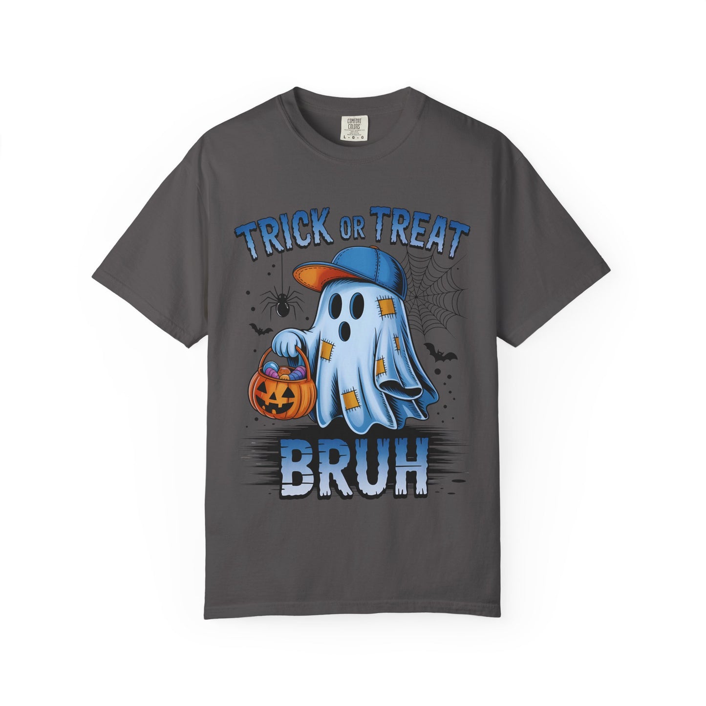 Halloween Ghost T-Shirt, Unisex Garment-Dyed Tee, Trick or Treat Shirt, Spooky Season Apparel, Fun Halloween Outfit