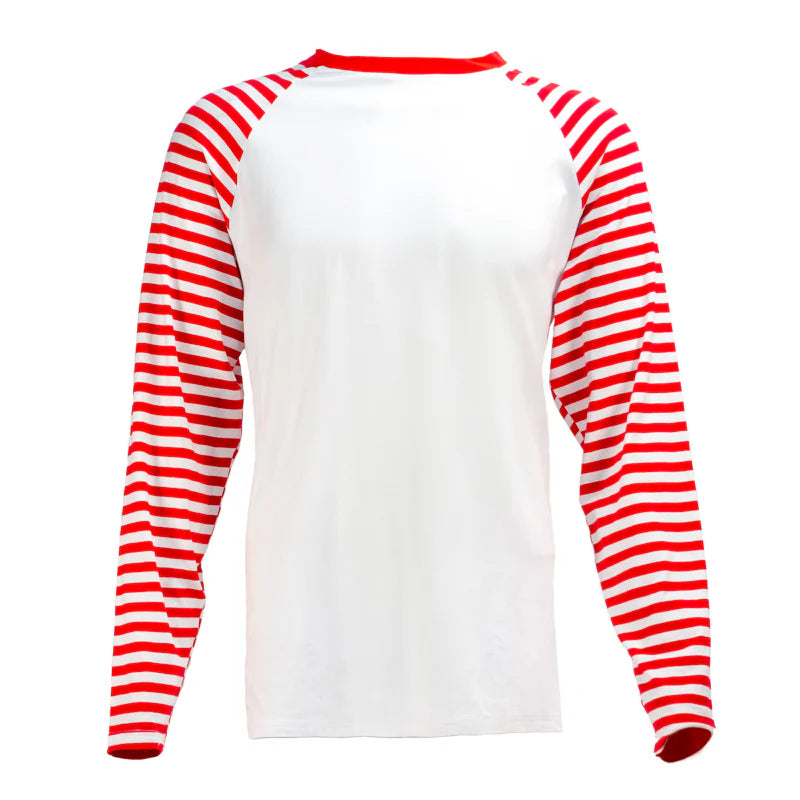 Men’s Personalised Christmas Pyjamas – Red & White Stripes | Matching Family PJs