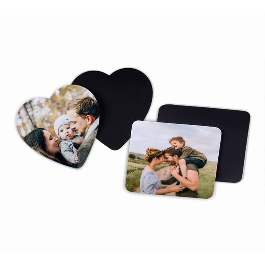 Custom Ceramic Fridge Magnet – Rectangle or Heart Shape