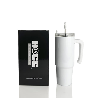 Custom 30oz Grippy Tumbler – Personalised Stainless Steel Travel Mug with Handle, Non-Spill Screw-On Lid, Straw & Non-Slip Base – Double-Wall Insulated Cup