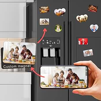 Custom Ceramic Fridge Magnet – Rectangle or Heart Shape