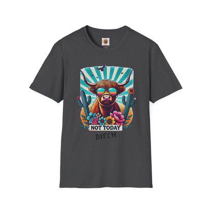 Trendy Animal Graphic Tee, Not Today Bitch T-Shirt, Funny Gift, Casual Wear, Unisex Softstyle Apparel