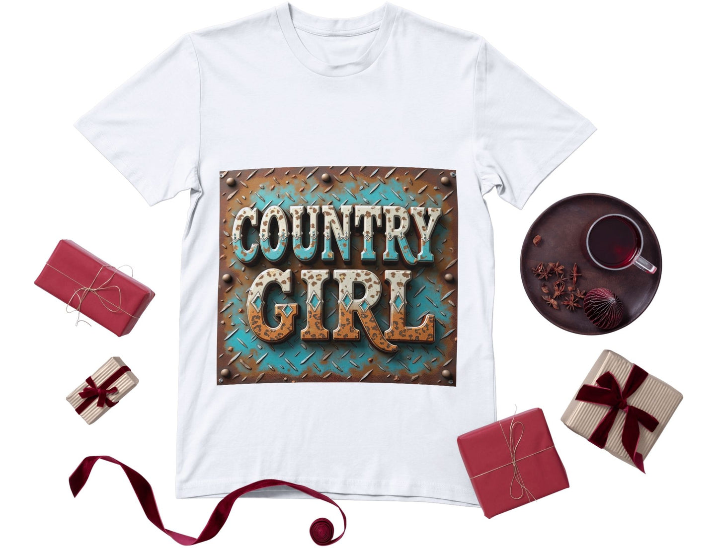 Personalised Women's T-Shirt – Custom Printed White & Grey 100% Polyester (XS to XXXL)