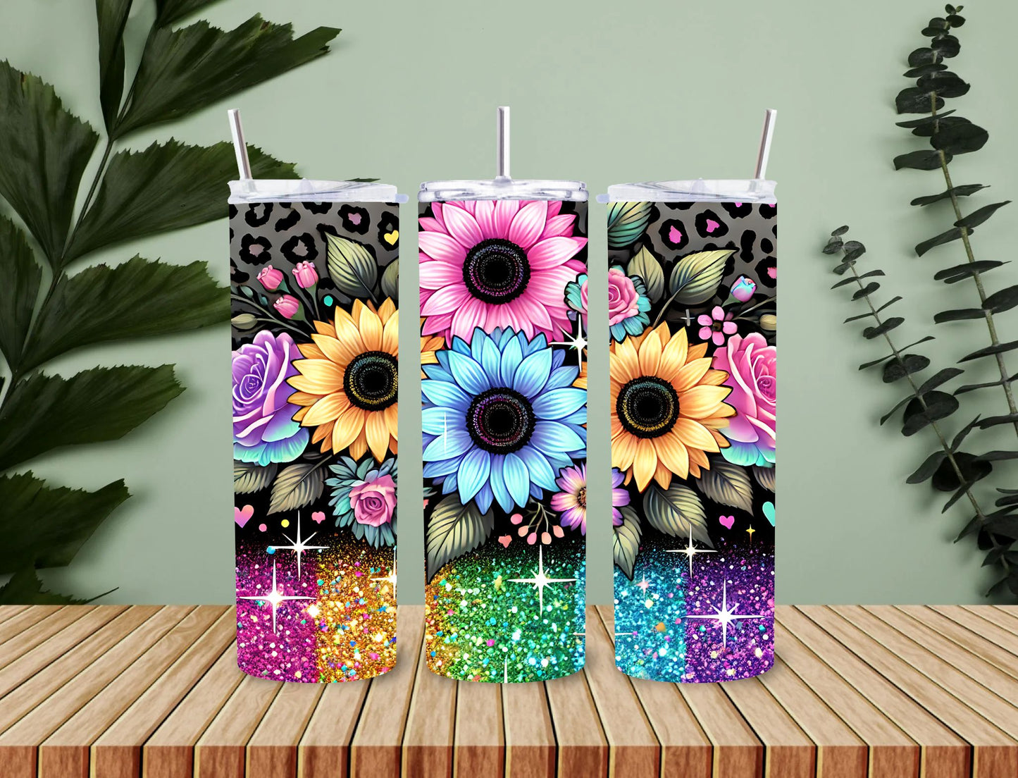 Personalised 20oz / 30oz Hot & Cold Tumbler – Custom Printed Leak-Proof Insulated Cup with Metal Straw & Cleaning Brush