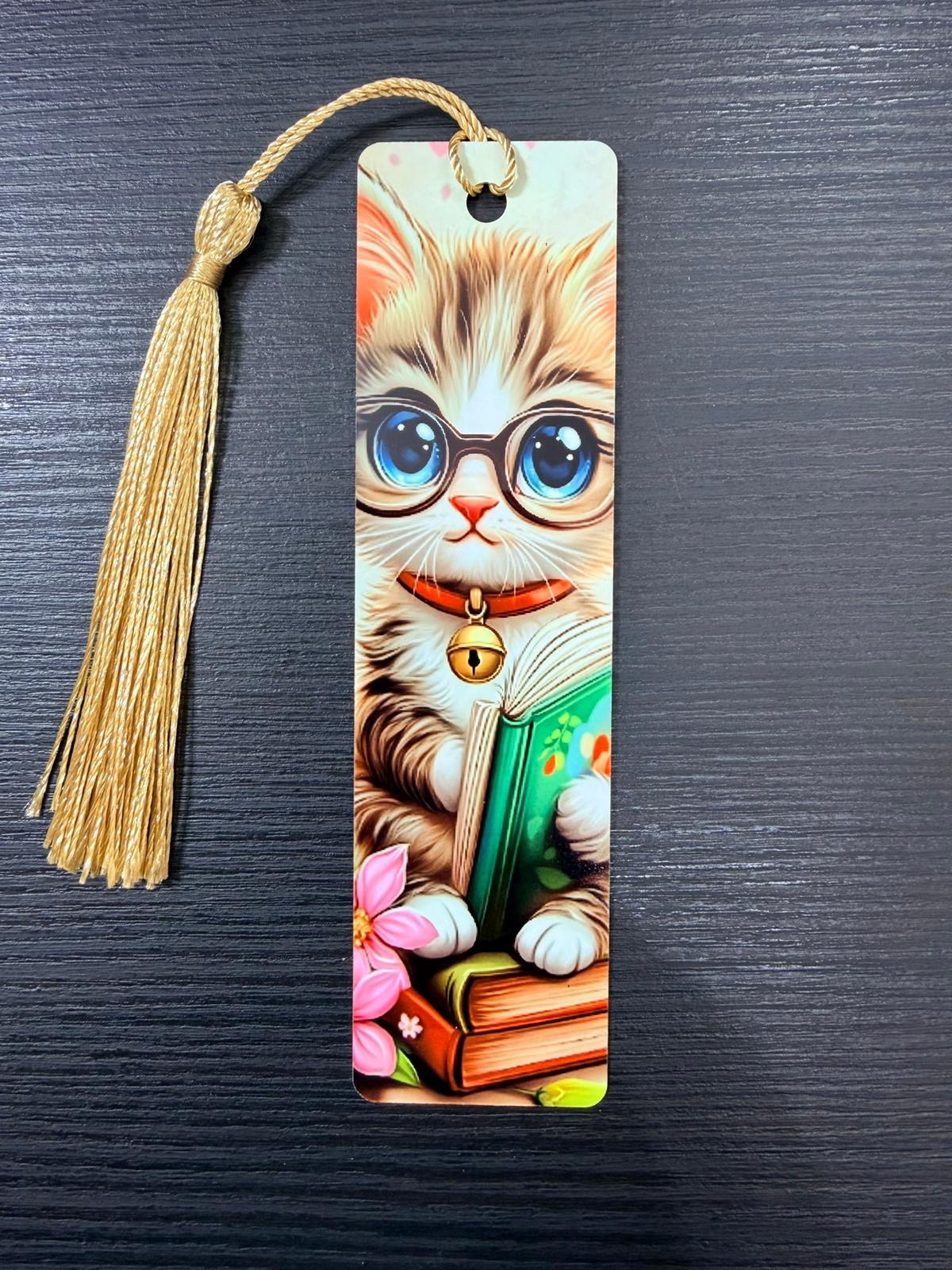 Customized / Personalized Bookmarks with Red Ribbon – Colorful Booklover’s Gift | Custom Name or Photo Bookmark