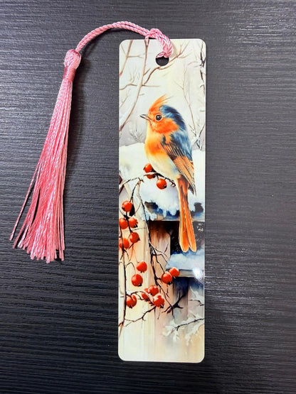 Customized / Personalized Bookmarks with Red Ribbon – Colorful Booklover’s Gift | Custom Name or Photo Bookmark