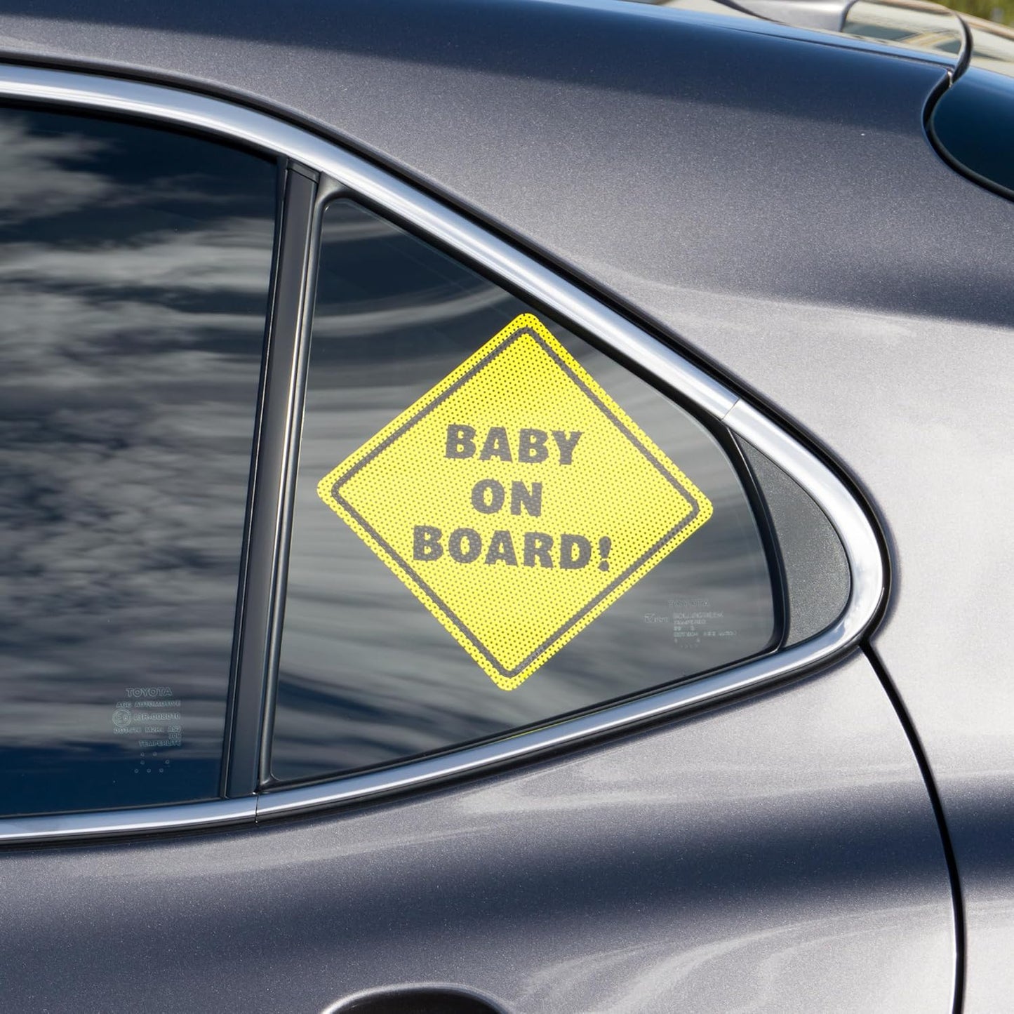 Customized Baby On Board Sign – Personalized Car Warning Sign with Suction Cups