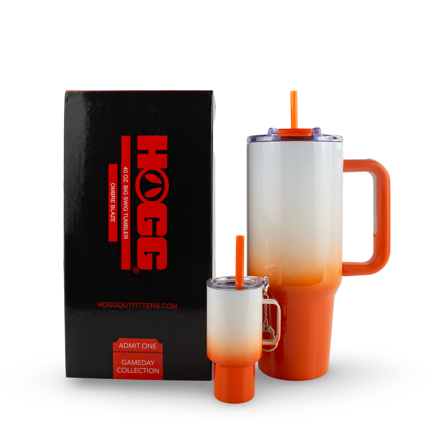 40oz Sublimatable Big Swig Tumbler – Game Day Collection + Free 4oz Mini Traveler Keychain (UK Exclusive)