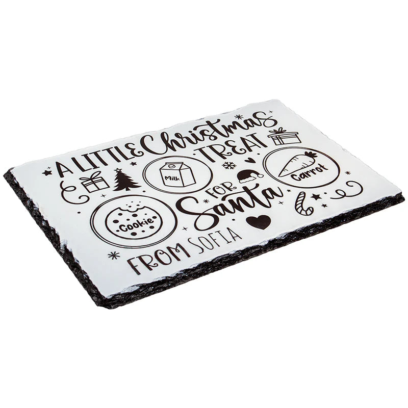 Custom Rectangle Photo Slate – Personalized Natural Rock Plaque (3 Sizes)