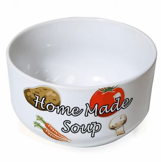 Personalised Ceramic Soup Bowl – Custom Printed, Durable & Stylish – 8cm Height, 13cm Diameter