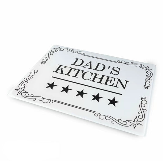 Personalised Chopping Board – Custom Printed 28.5 x 20 cm Glass Cutting Board with Gloss or Textured Finish